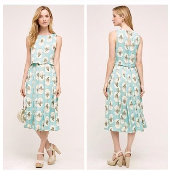 Pakaj & Nidhi floral midi dress (Anthropologie) - Picture 4 of 7
